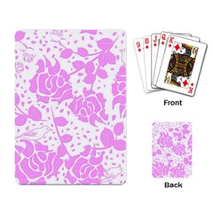 Floral Wallpaper Pink Playing Card by ImpressiveMoments