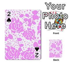 Floral Wallpaper Pink Playing Cards 54 Designs  by ImpressiveMoments