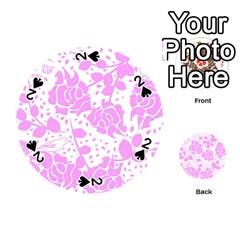 Floral Wallpaper Pink Playing Cards 54 (round)  by ImpressiveMoments