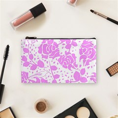 Floral Wallpaper Pink Cosmetic Bag (small)  by ImpressiveMoments