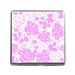 Floral Wallpaper Pink Memory Card Reader (square) by ImpressiveMoments