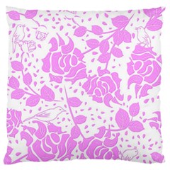 Floral Wallpaper Pink Large Flano Cushion Cases (one Side)  by ImpressiveMoments