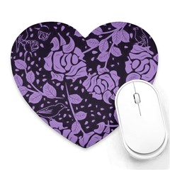 Floral Wallpaper Purple Heart Mousepads by ImpressiveMoments