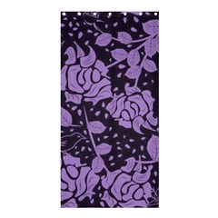 Floral Wallpaper Purple Shower Curtain 36  X 72  (stall)  by ImpressiveMoments