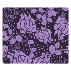 Floral Wallpaper Purple Double Sided Flano Blanket (small)  by ImpressiveMoments