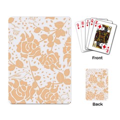 Floral Wallpaper Peach Playing Card by ImpressiveMoments