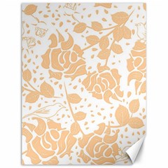 Floral Wallpaper Peach Canvas 12  X 16   by ImpressiveMoments