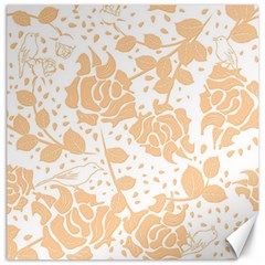 Floral Wallpaper Peach Canvas 20  X 20   by ImpressiveMoments