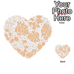 Floral Wallpaper Peach Multi-purpose Cards (heart)  by ImpressiveMoments