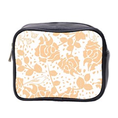 Floral Wallpaper Peach Mini Toiletries Bag 2-side by ImpressiveMoments