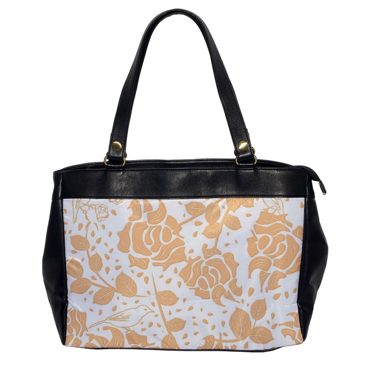 Floral Wallpaper Peach Office Handbags