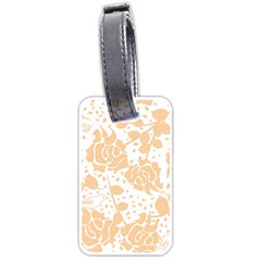 Floral Wallpaper Peach Luggage Tags (one Side)  by ImpressiveMoments