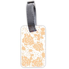 Floral Wallpaper Peach Luggage Tags (two Sides) by ImpressiveMoments