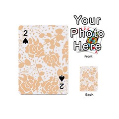 Floral Wallpaper Peach Playing Cards 54 (mini)  by ImpressiveMoments