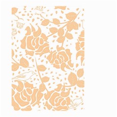 Floral Wallpaper Peach Small Garden Flag (two Sides) by ImpressiveMoments