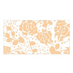 Floral Wallpaper Peach Satin Shawl by ImpressiveMoments