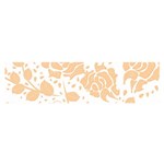 Floral Wallpaper Peach Satin Scarf (Oblong) Front