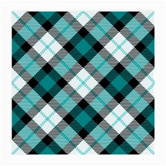 Smart Plaid Teal Medium Glasses Cloth (2-side) by ImpressiveMoments