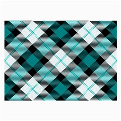 Smart Plaid Teal Large Glasses Cloth by ImpressiveMoments