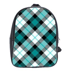 Smart Plaid Teal School Bags(large)  by ImpressiveMoments