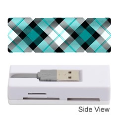 Smart Plaid Teal Memory Card Reader (stick)  by ImpressiveMoments