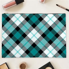 Smart Plaid Teal Cosmetic Bag (xxl)  by ImpressiveMoments