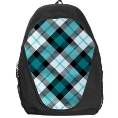 Smart Plaid Teal Backpack Bag by ImpressiveMoments