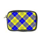 Smart Plaid Blue Yellow Coin Purse Front