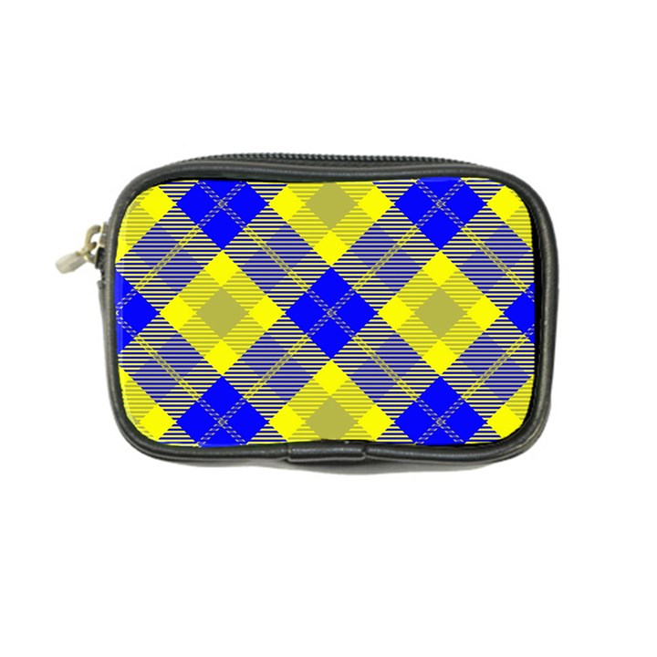 Smart Plaid Blue Yellow Coin Purse