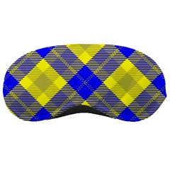 Smart Plaid Blue Yellow Sleeping Masks by ImpressiveMoments