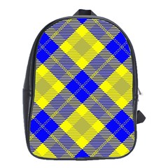 Smart Plaid Blue Yellow School Bags (xl)  by ImpressiveMoments