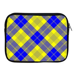 Smart Plaid Blue Yellow Apple Ipad 2/3/4 Zipper Cases by ImpressiveMoments