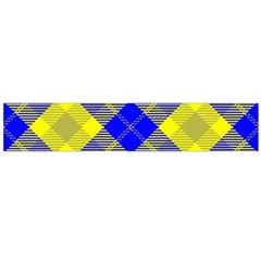 Smart Plaid Blue Yellow Flano Scarf (large)  by ImpressiveMoments