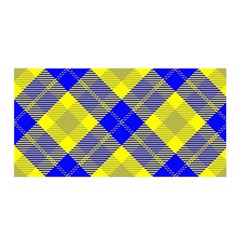 Smart Plaid Blue Yellow Satin Wrap by ImpressiveMoments