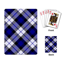 Smart Plaid Blue Playing Card by ImpressiveMoments