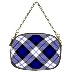 Smart Plaid Blue Chain Purses (one Side)  by ImpressiveMoments