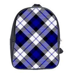 Smart Plaid Blue School Bags(large)  by ImpressiveMoments