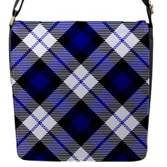 Smart Plaid Blue Flap Messenger Bag (s)