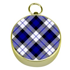 Smart Plaid Blue Gold Compasses by ImpressiveMoments