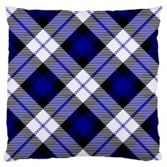 Smart Plaid Blue Standard Flano Cushion Cases (two Sides)  by ImpressiveMoments