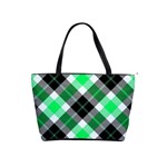 Smart Plaid Green Shoulder Handbags Front