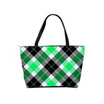 Smart Plaid Green Shoulder Handbags Back