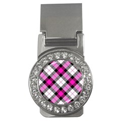 Smart Plaid Hot Pink Money Clips (cz)  by ImpressiveMoments