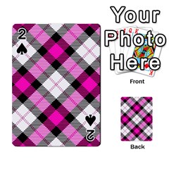 Smart Plaid Hot Pink Playing Cards 54 Designs  by ImpressiveMoments