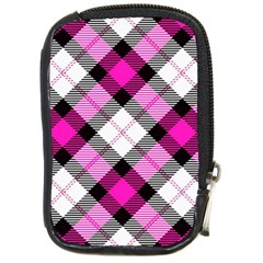 Smart Plaid Hot Pink Compact Camera Cases by ImpressiveMoments