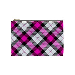 Smart Plaid Hot Pink Cosmetic Bag (medium)  by ImpressiveMoments