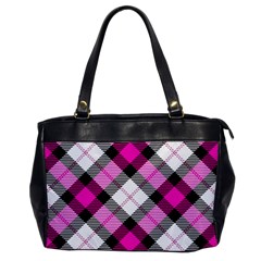 Smart Plaid Hot Pink Office Handbags by ImpressiveMoments