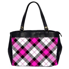 Smart Plaid Hot Pink Office Handbags (2 Sides)  by ImpressiveMoments