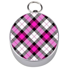 Smart Plaid Hot Pink Silver Compasses by ImpressiveMoments