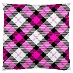 Smart Plaid Hot Pink Standard Flano Cushion Cases (one Side)  by ImpressiveMoments